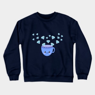 Kawaii Tea Cup and Diamonds Crewneck Sweatshirt